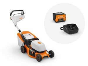 Set masina de tuns iarba cu acumulator STIHL RMA 248.3T cu acumulator AK 30 S si incarcator AL 101