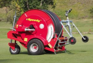 Aspersor cu tambur RM eSpeedy type e50 – furtun ø 50 mm (1½") × 160 m